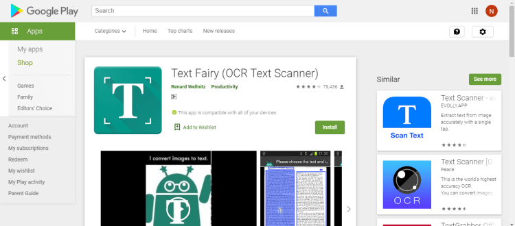 Text Fairy - ứng dụng chuyển ảnh thành văn bản trên điện thoại