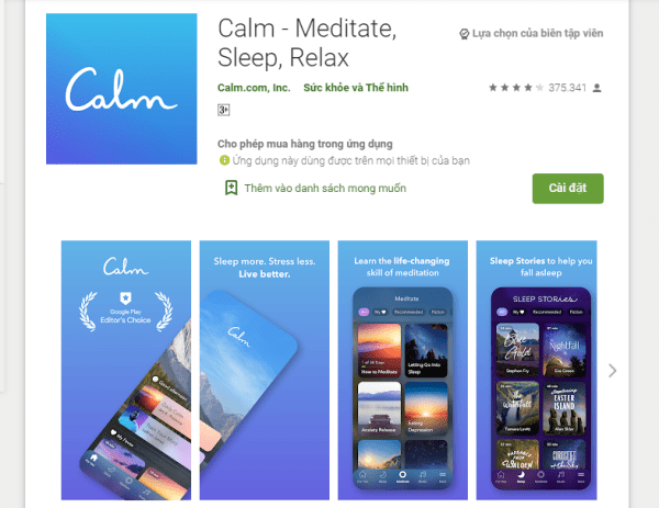 Ứng dụng Calm Ứng dụng Calm