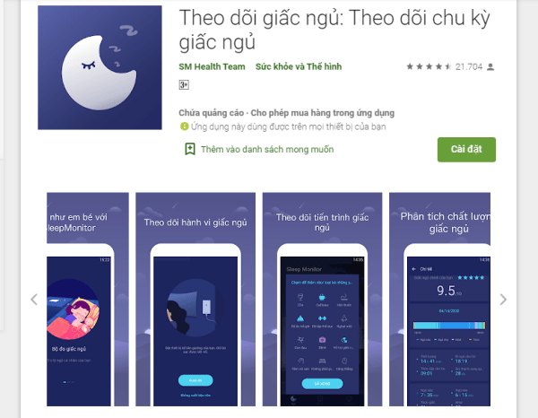 Ứng dụng Sleep Monitor Sleep Monitor