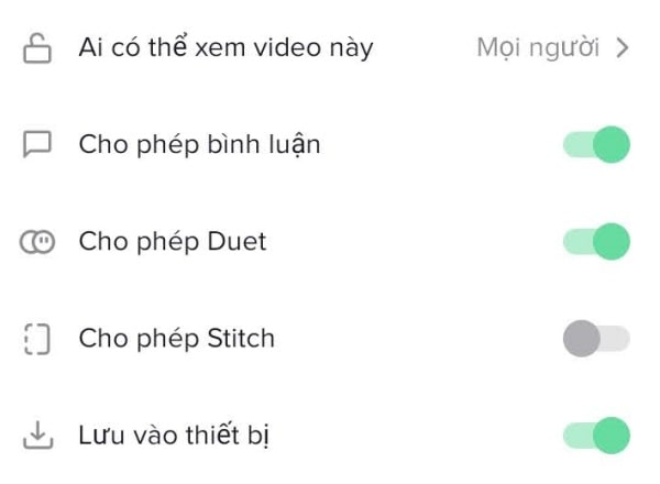 Cài đặt trước khi đăng clip Cài đặt trước khi đăng clip