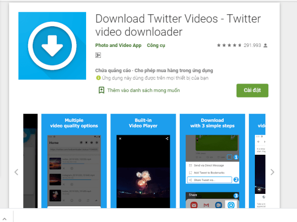 Ứng dụng Download Twitter
