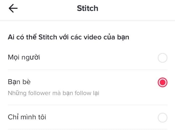Thiết lập đối tượng được phép Stitch với video của bạn Thiết lập đối tượng được phép Stitch với video của bạn