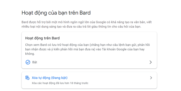 Cách xóa lịch sử trên Google Bard Cách xóa lịch sử trên Google Bard