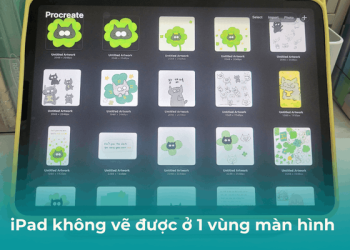iPad không viết được ở một vùng màn hình