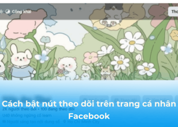 Bật nút theo dõi trên Facebook